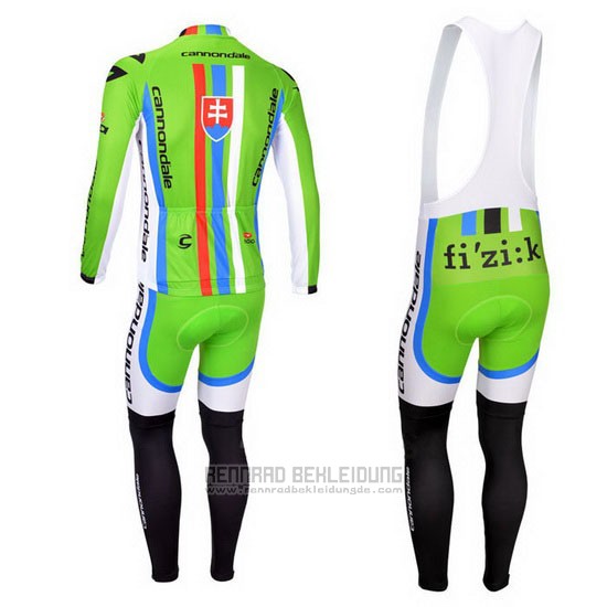 2013 Fahrradbekleidung Cannondale Champion Slowakische Republik Trikot Langarm und Tragerhose